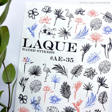 LAQUE Nail sliders design #AE-35