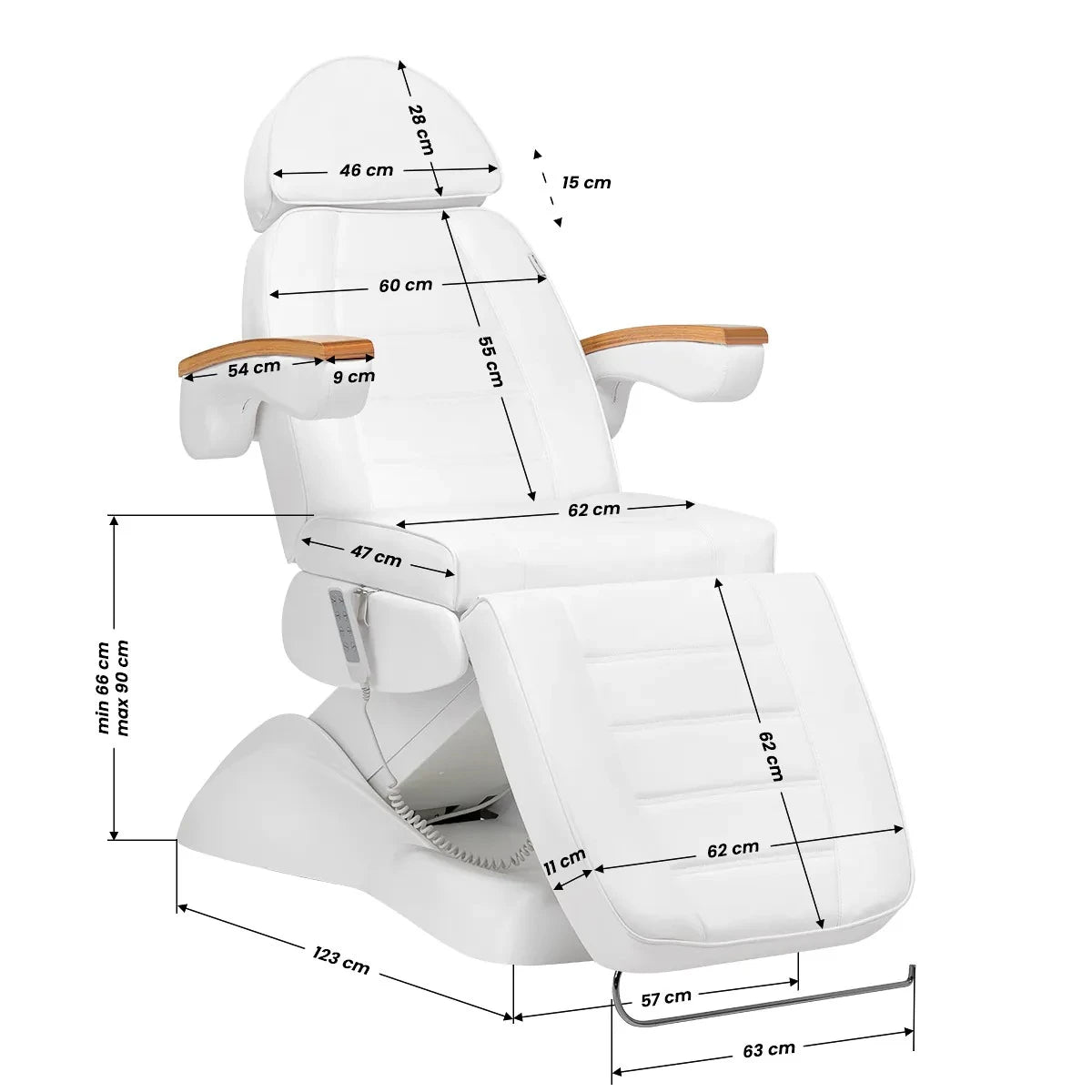 SILLON Lux 4M D behandlingsstol vit med vagga