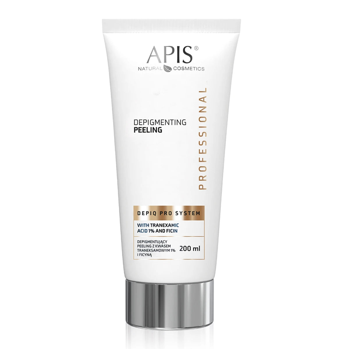 APIS DEPIQ PRO SYSTEM Depigmenterande peeling med tranexamsyra 1% och ficin, 200 ml