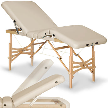 Bärbar massagebänk Xena Light Wood 70 Vinyl Flex K033 Beige