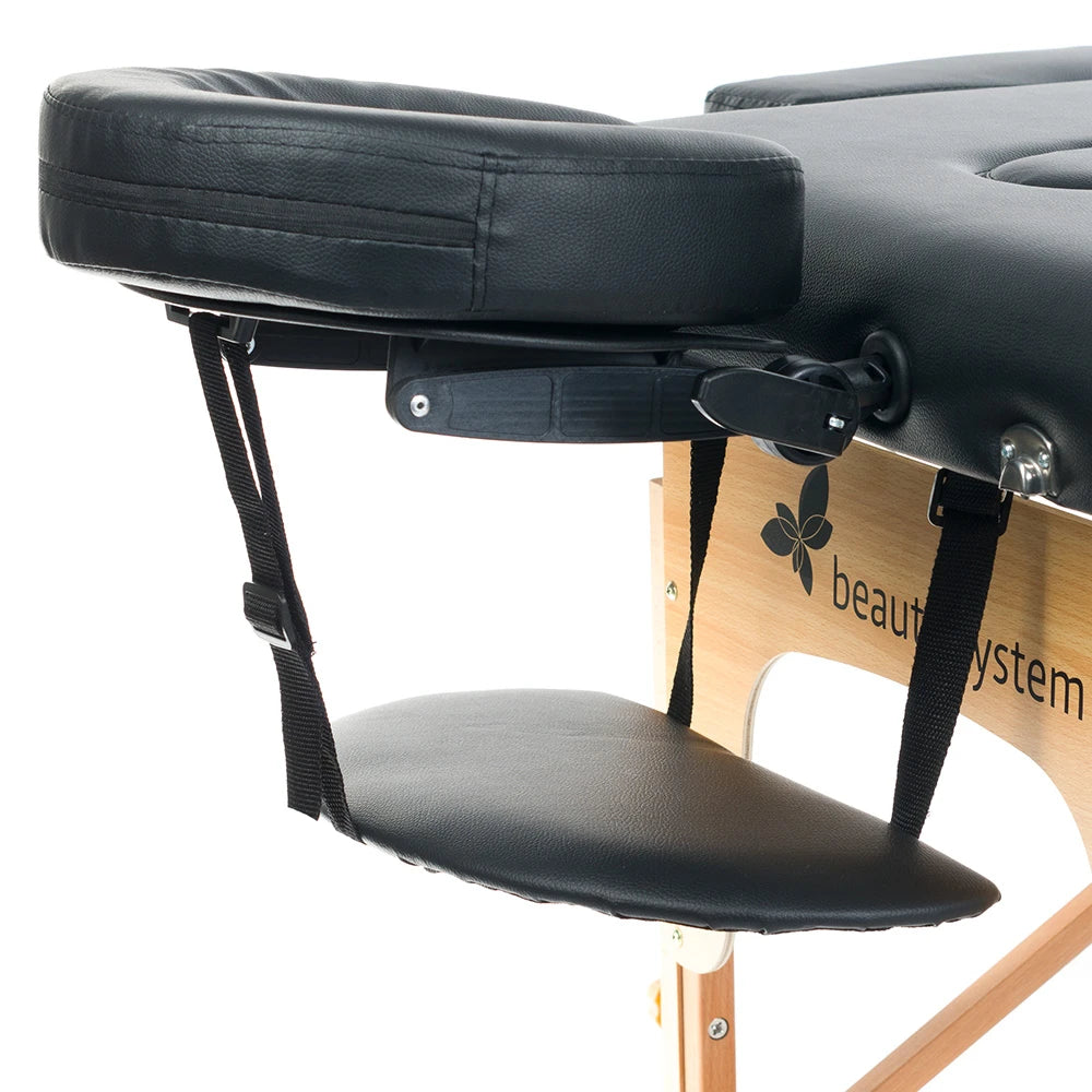 Hopfällbar massagebänk BeautySystem COMFORT 10, svart