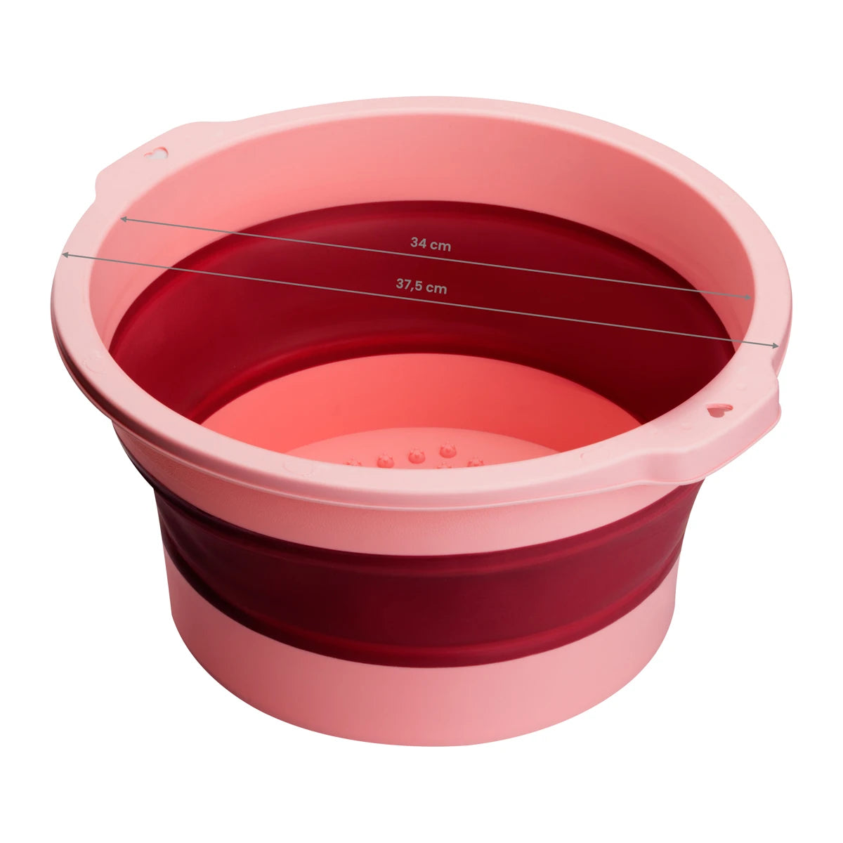 Hopfällbar fotvärdskål rosa