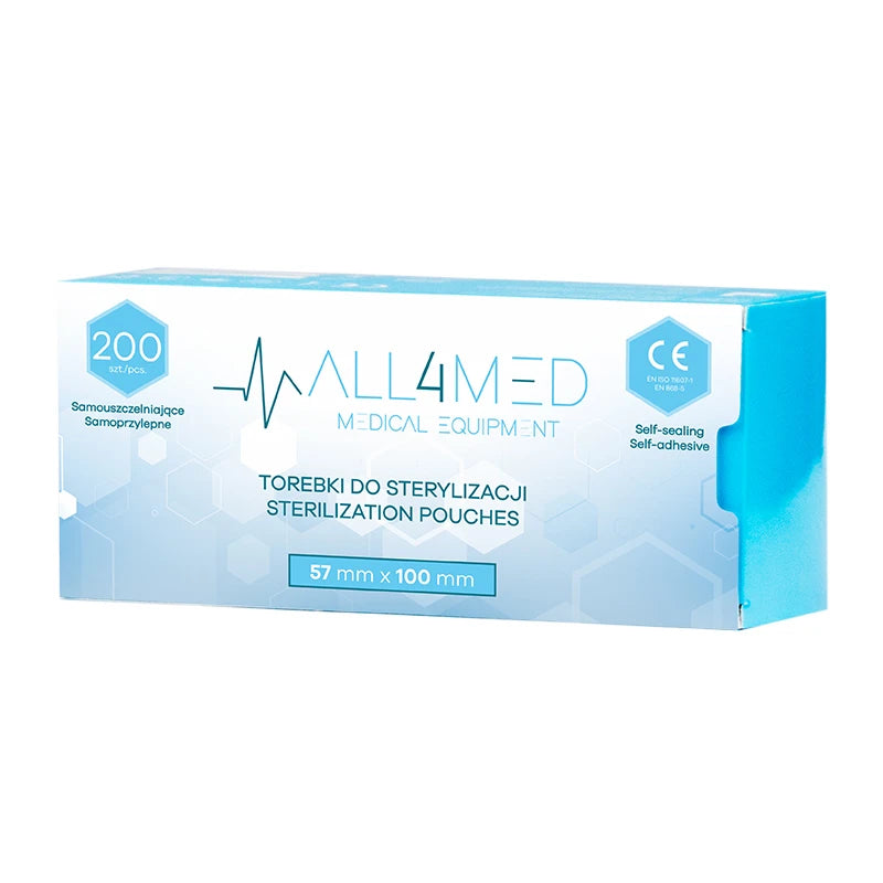 All4med Autoclavable bags 57mm x 100mm 200pcs