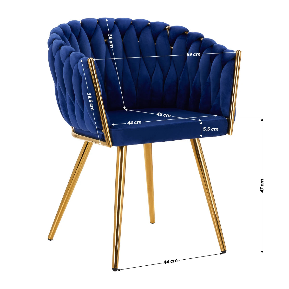 4Rico Armchair QS-GW06G blue