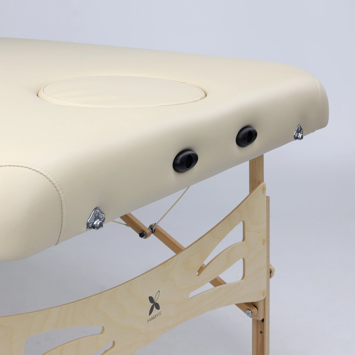 Massagebänk Integral Light Wood 102 Comfort Ansikte Hål Vinyl Flex K033 Beige