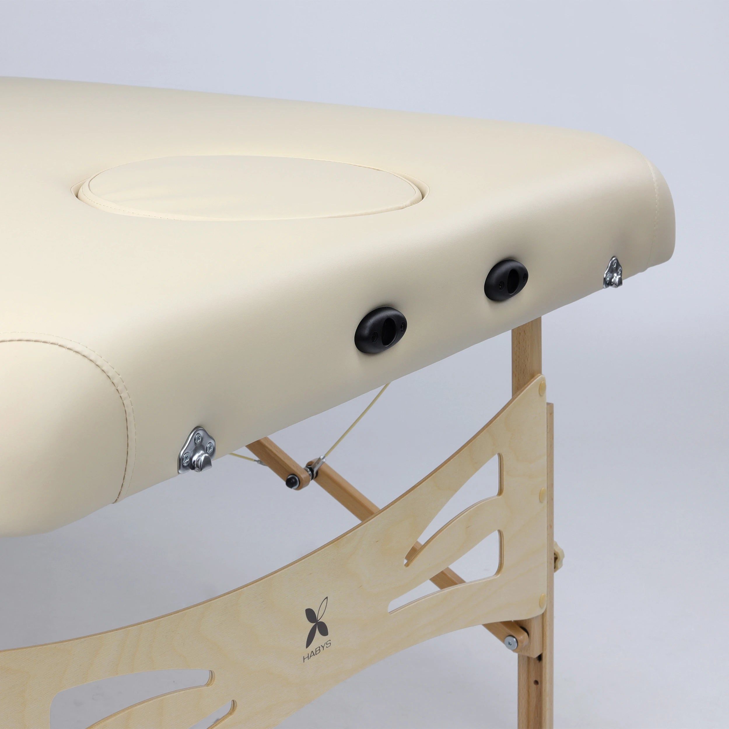 Massagebänk Integral Light Wood 102 Comfort Ansikte Hål Vinyl Flex K033 Beige