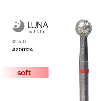Luna Bits Diamantborr Ball 4,0 mm, röd grov (fin)