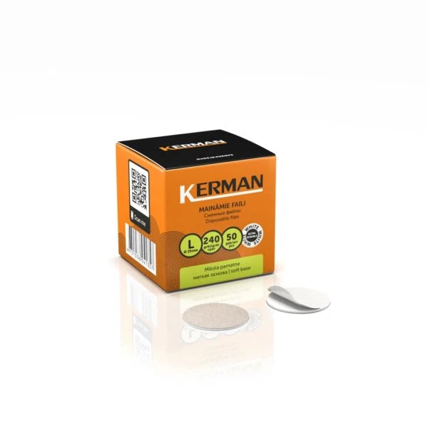 Kerman utbytesdynor L mjuk till pedikyrskiva 240 korn (50st)