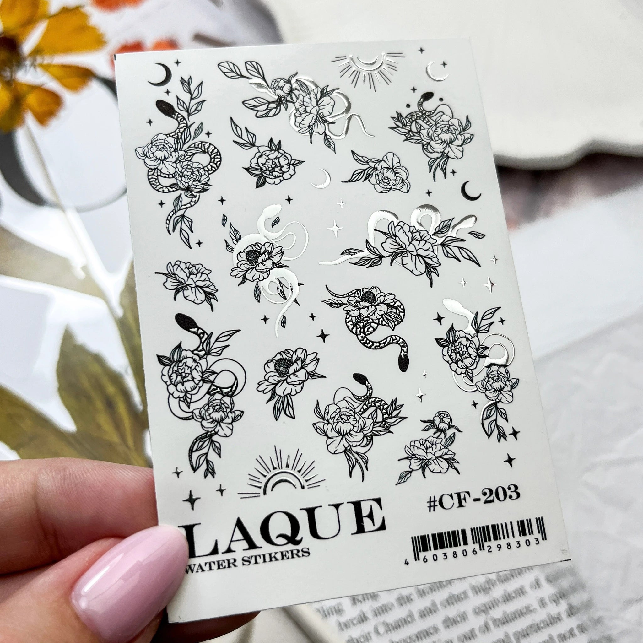 LAQUE Nail Slider design #CF-203 SILVER
