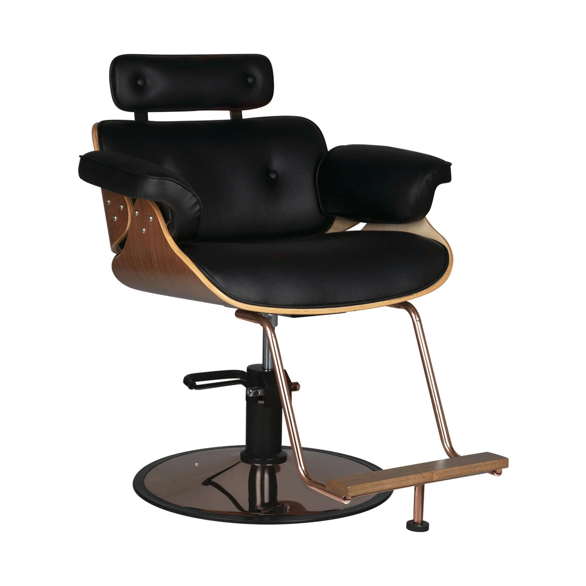 Hairdressing chair Gabbiano Florence black walnut