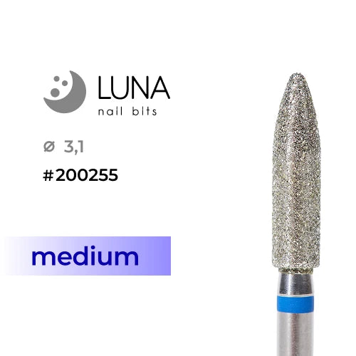 Diamond Drill Bit Bullet 3.1-12, Blue (Medium Grit)