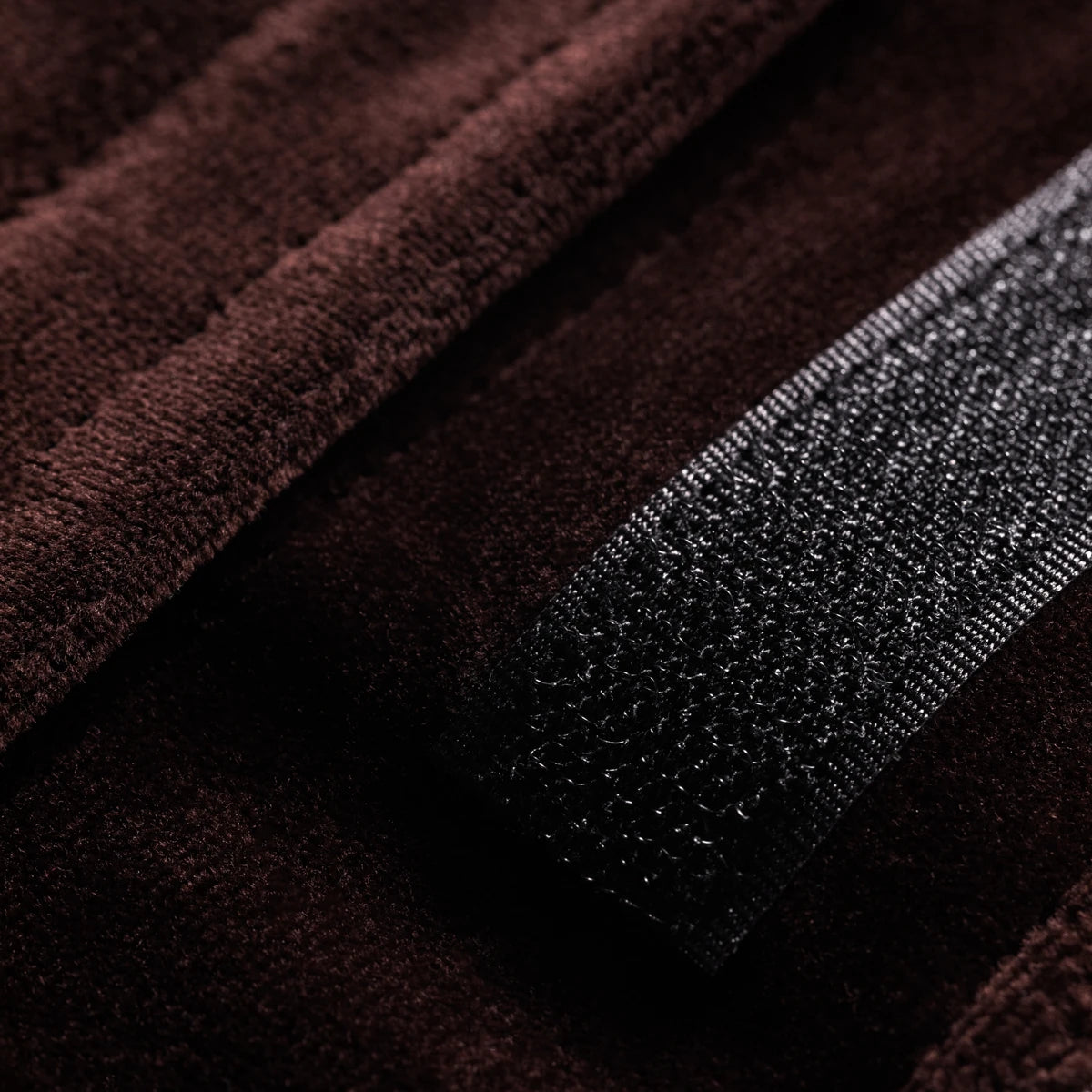 Kosmetisk pannband velour brun