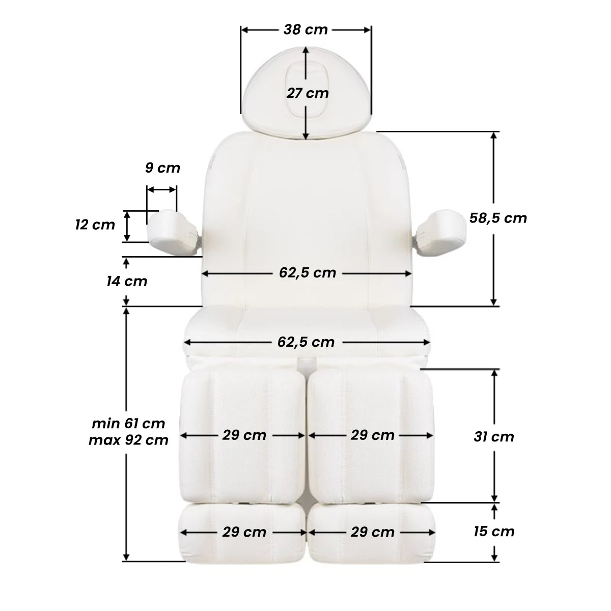 Pedicure Chair AZZURRO 708BS PEDI EXCLUSIVE, white, 3 motors, heated