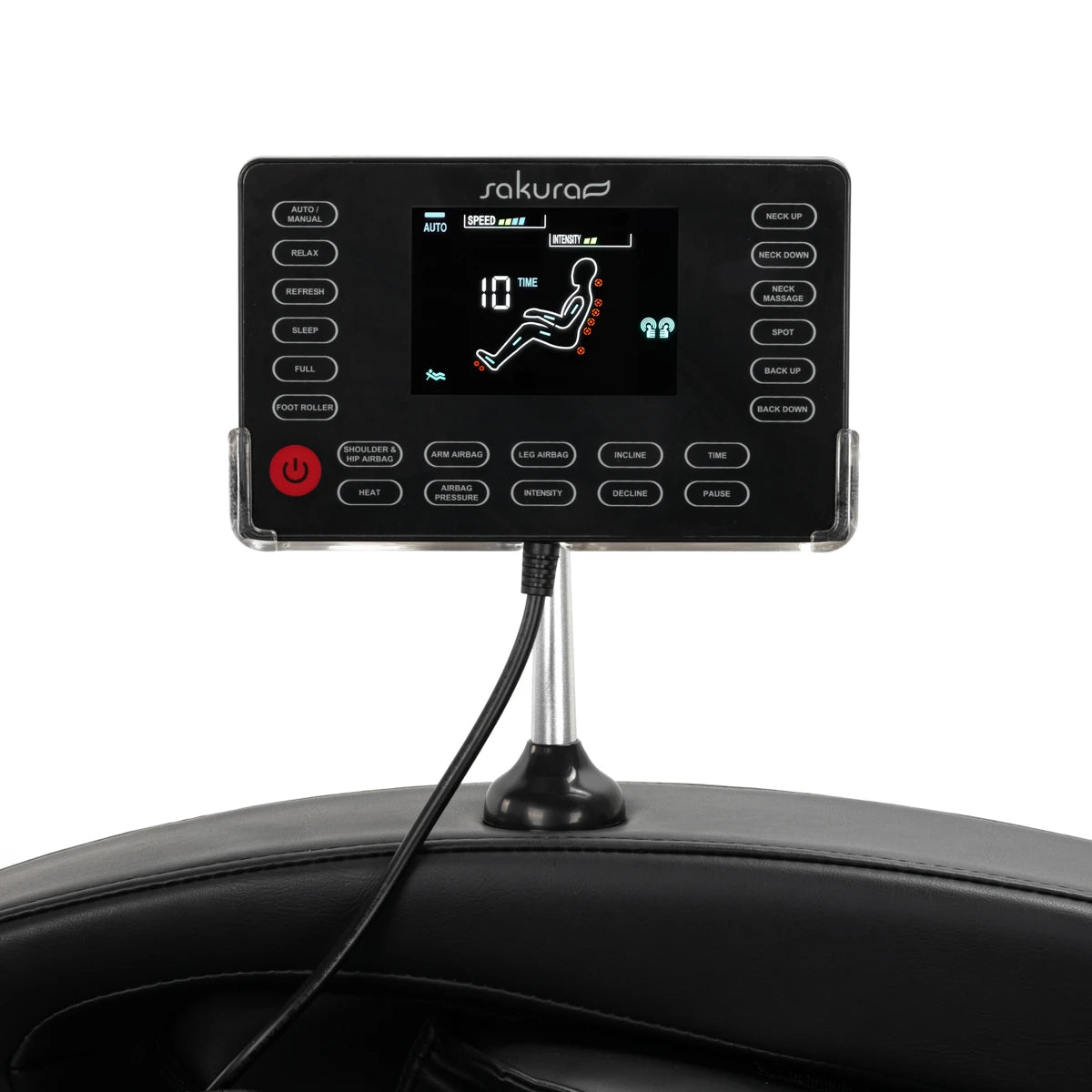 Sakura Standard 801 bärbar massagebänk, svart och röd