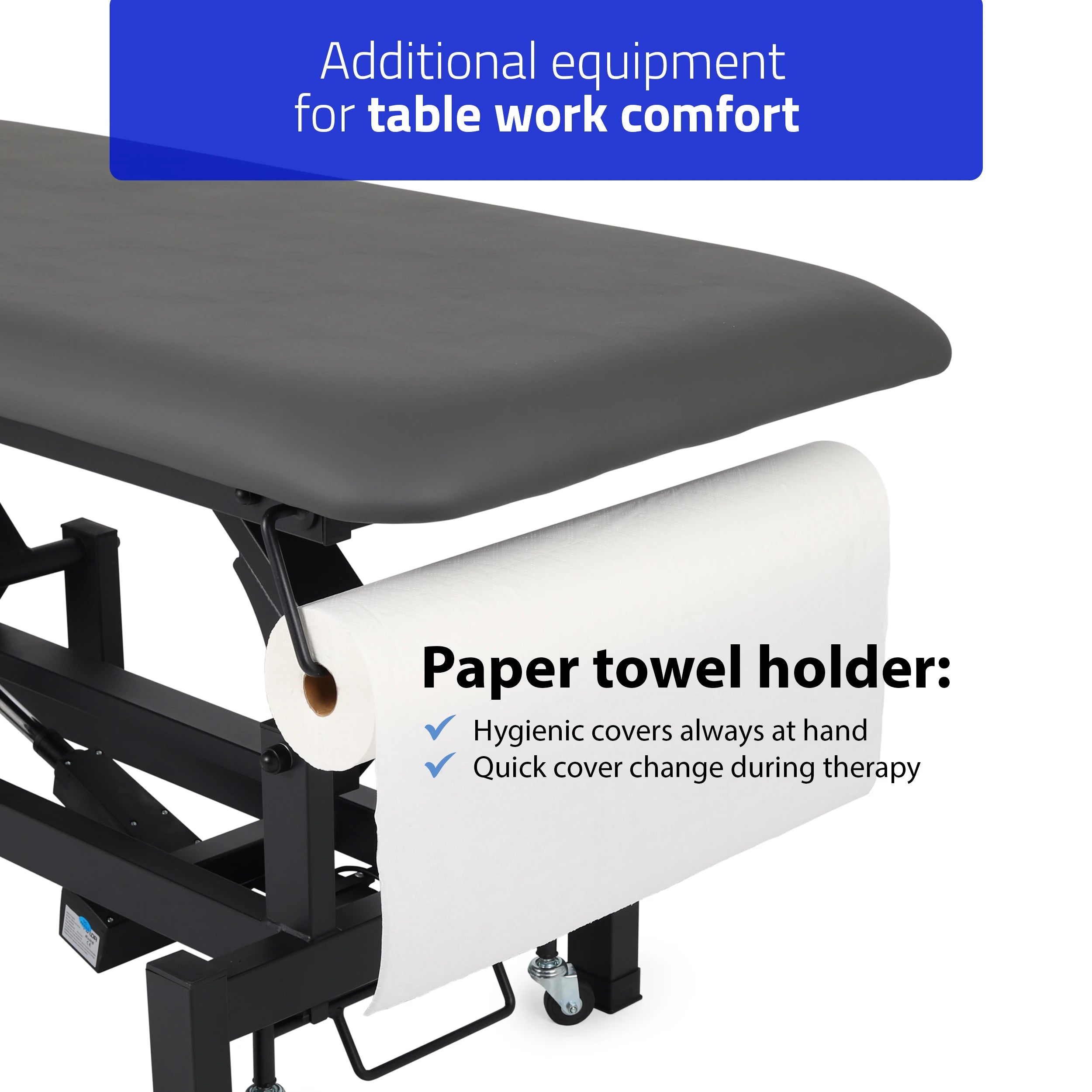 Fortis 2 ERGO treatment table, electric height adjustment, ERGO cushion