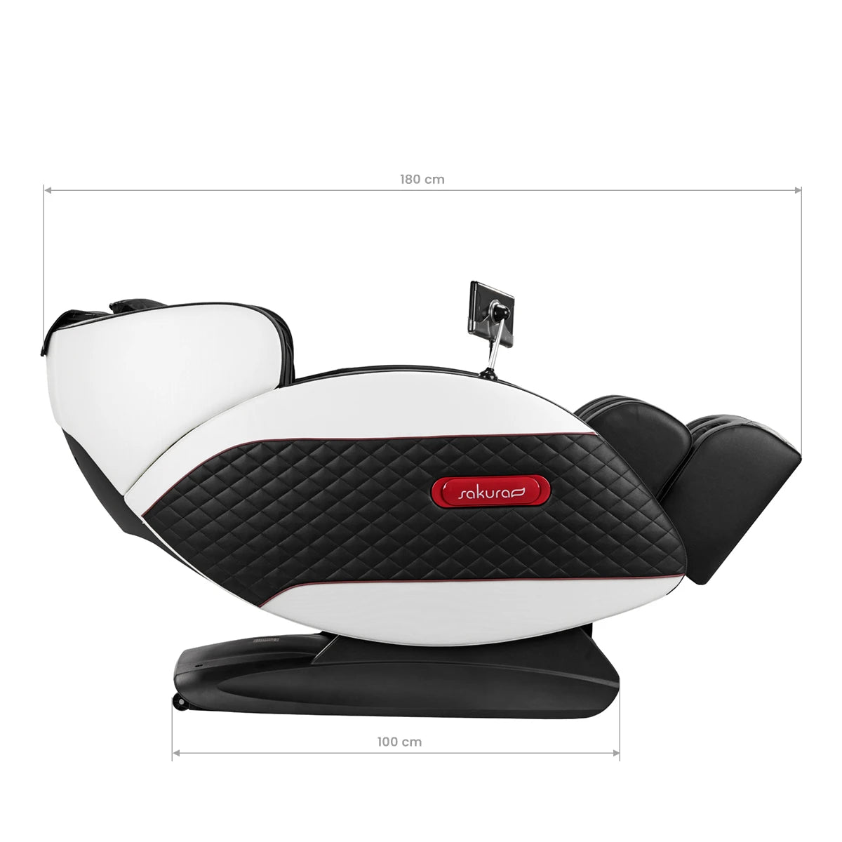 Sakura Standard 801 bärbar massagebänk, svart och röd