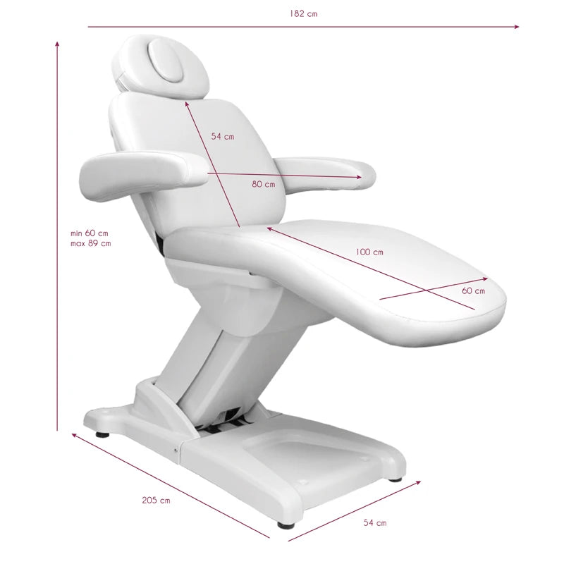 Beauty bed-couche 970b, 3 motors, white