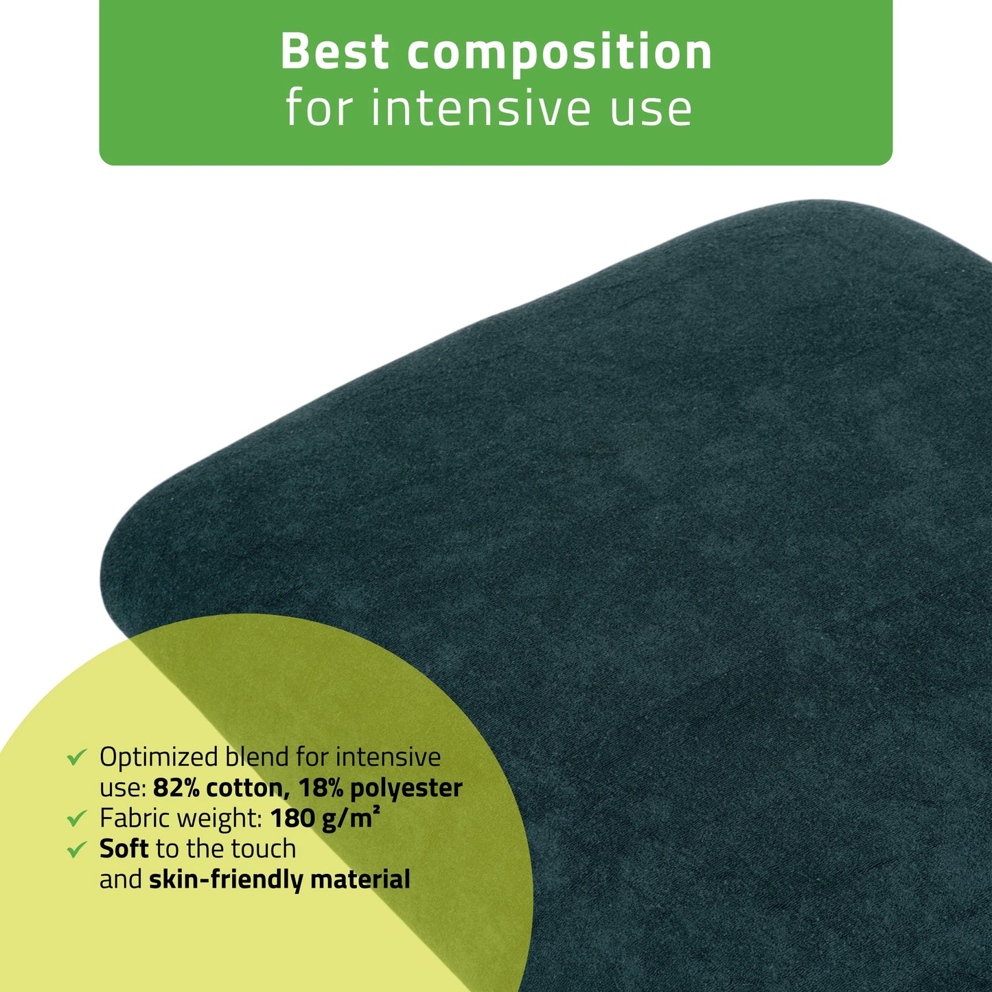 Frotte sheet with elastic and ties for cosmetic chair, 70 × 190 cm bottle green