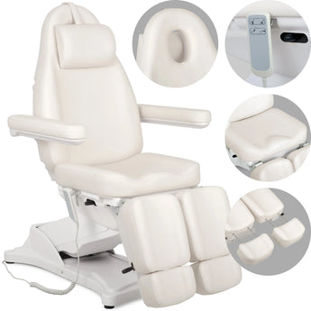 Elektrisk behandlingsstol Elara PRO 6P, vit