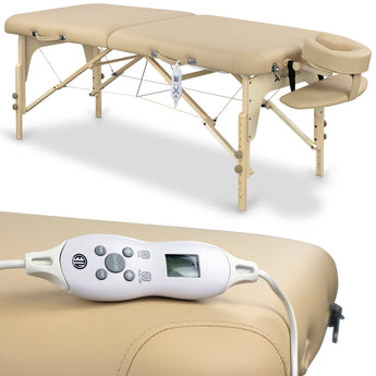 Bärbar massagebänk Therma Top 70 Soft Touch K607 Moco Beige
