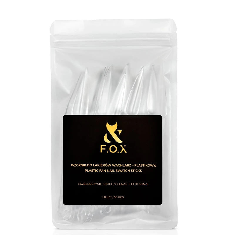 F.O.X Stillet Gellack färgpalett, genomskinlig, 50 st