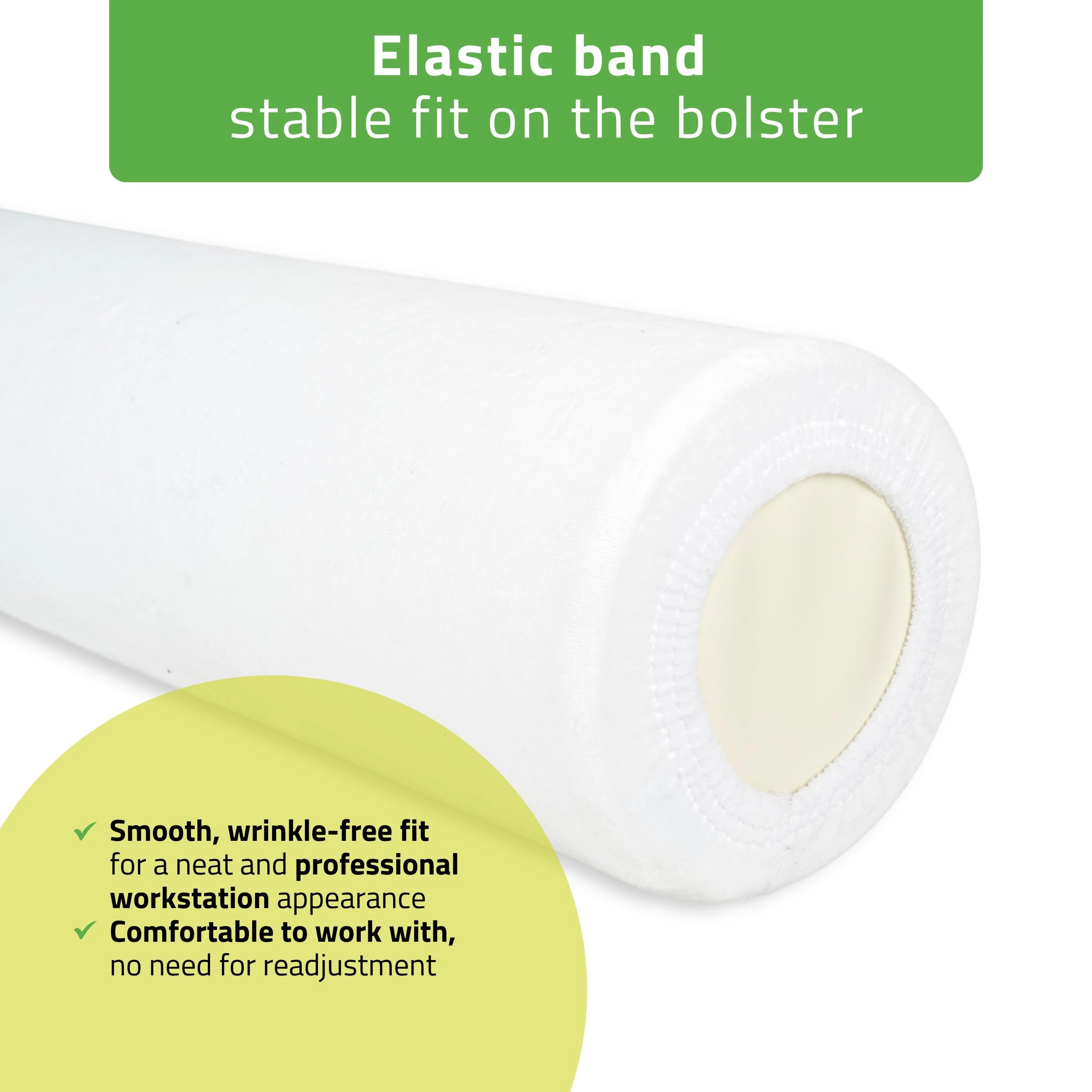 Sammetskudde med elastisk band för kudde, 15 × 60 cm vit