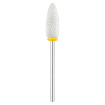Keramisk nagelborr, oval, gul, YL