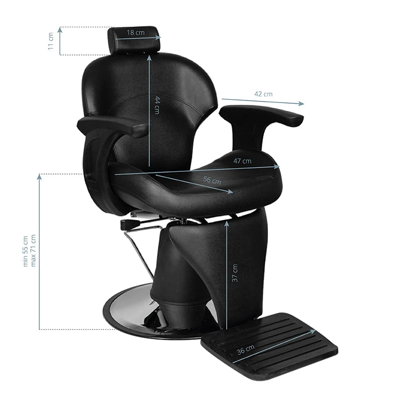 Barber Chair Gabbiano Igor Black