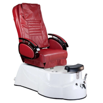 Fotvårdsstol med massage, BR-3820D, bordeaux