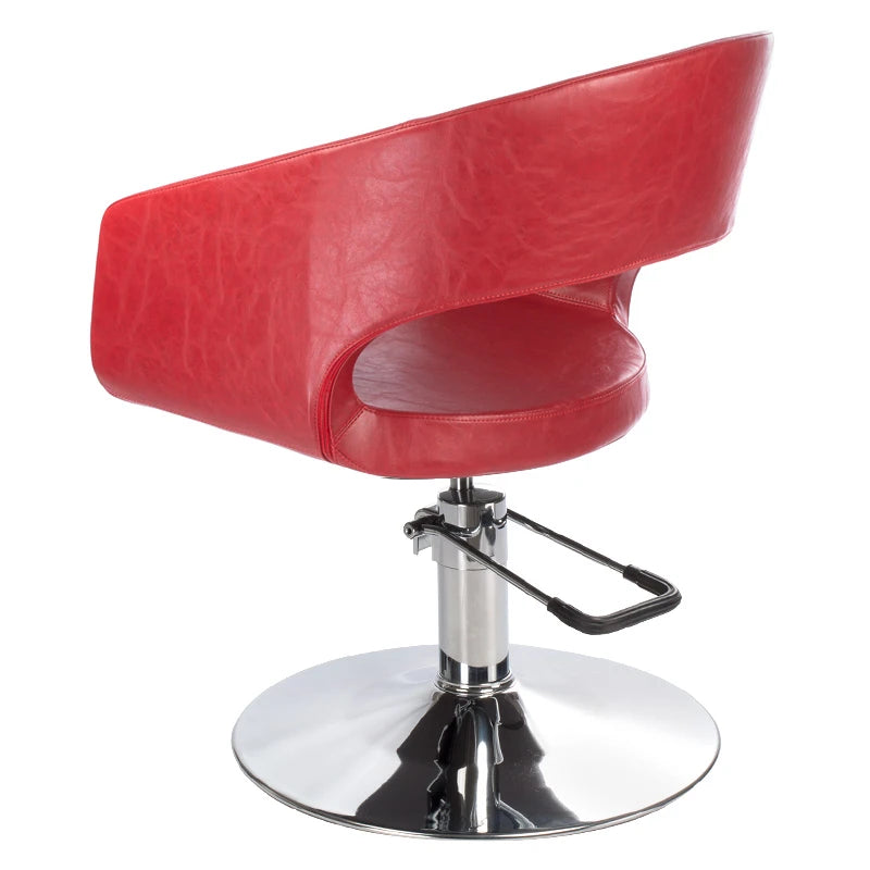 Frisörstol Paolo BH-8821, röd