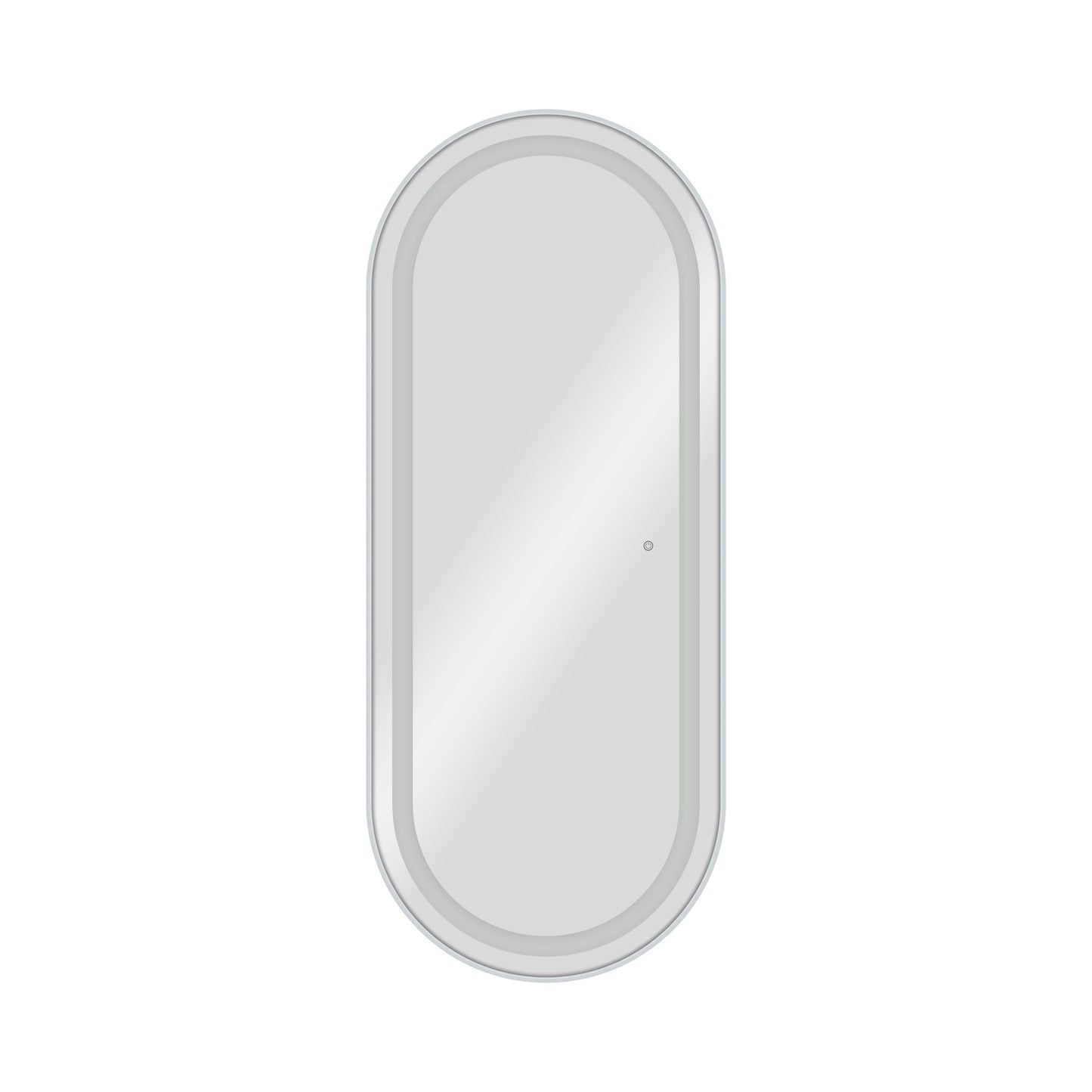 BLISS mirror with LED lighting, silver