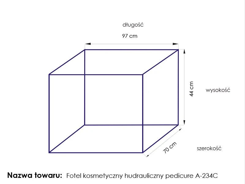 Hydraulisk fotvårdsstol A 234c PEDI, vit