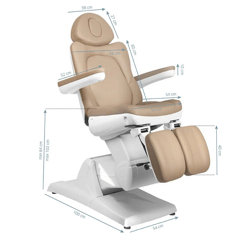 Pedicure Chair AZZURRO 870s PEDI, 3 motors, cappuccino