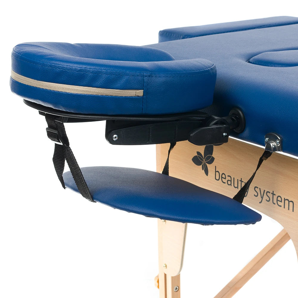 Hopfällbar massagebänk BeautySystem COMFORT 10, blå