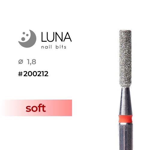 Luna Bits Diamantborr Cylinder 1,8-8, Röd, Fin