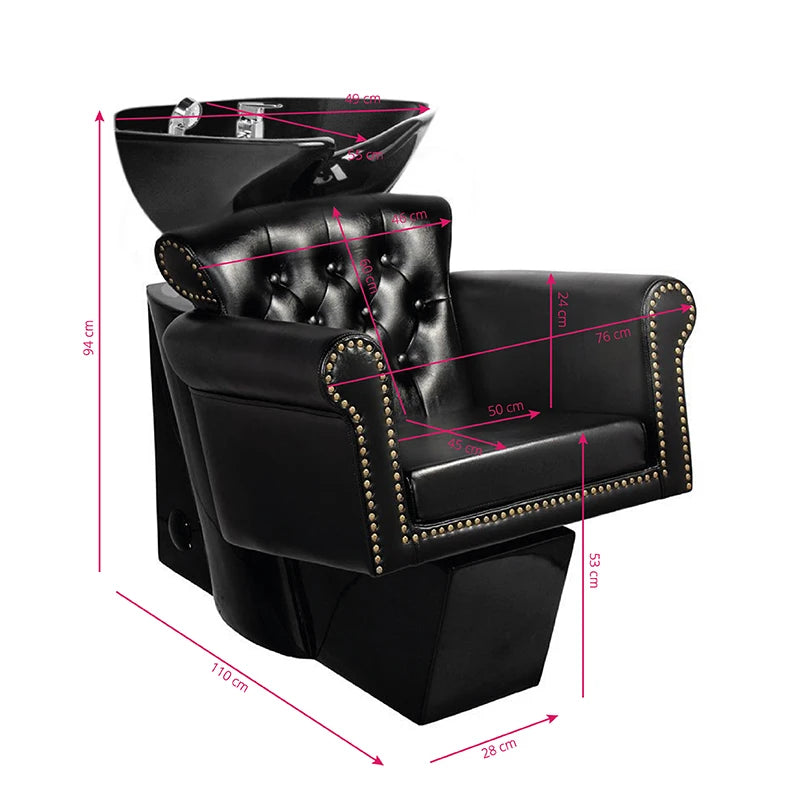 Hairdressing backwash Gabbiano Berlin, black
