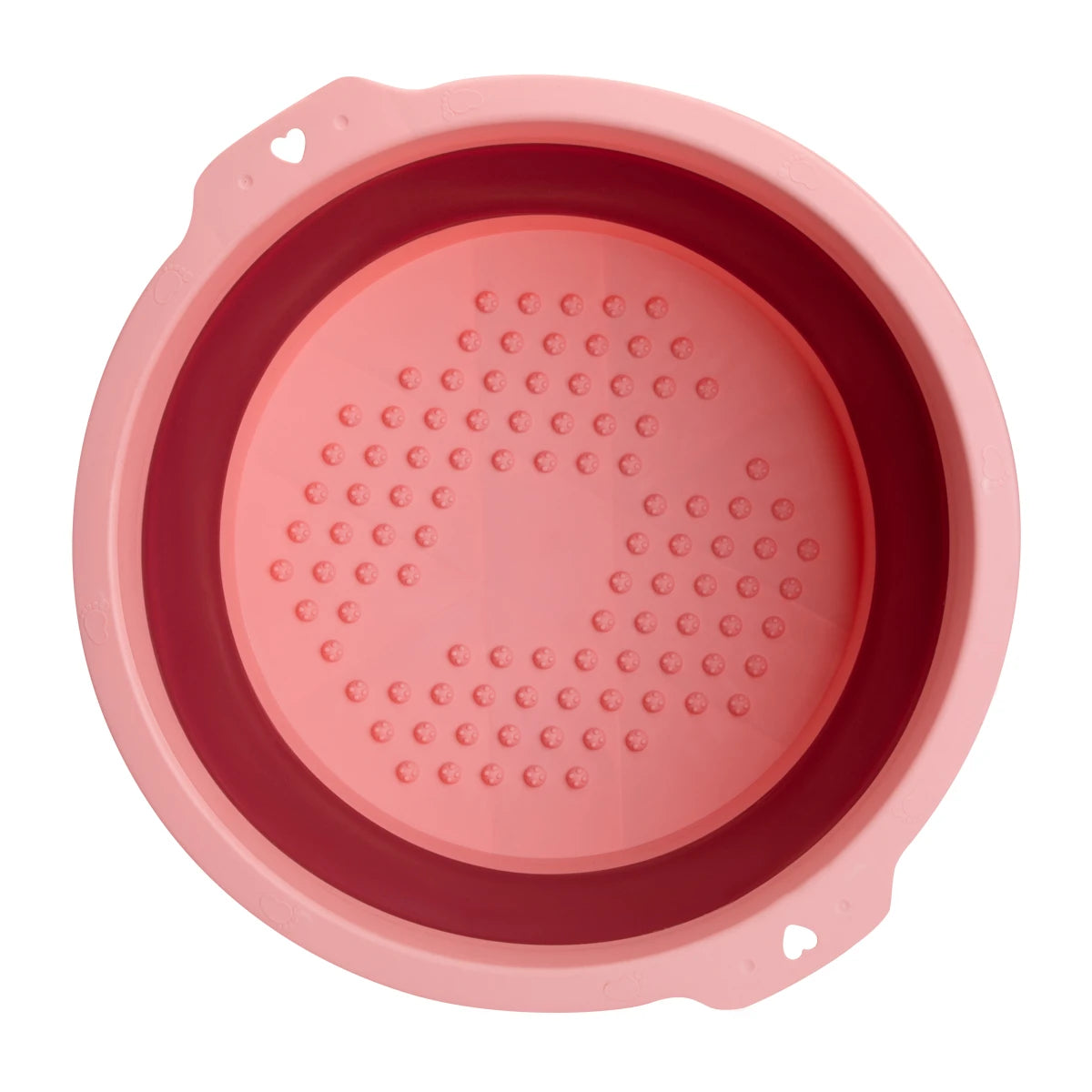 Hopfällbar fotvärdskål rosa
