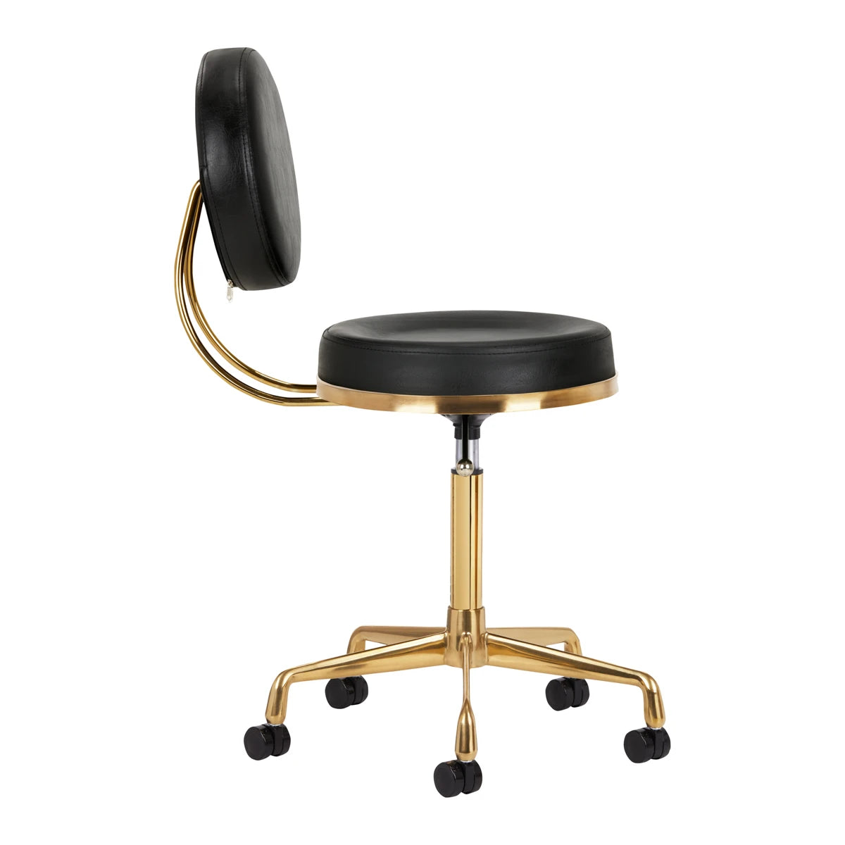 Behandlingsstol H5 svart, gulddetaljer