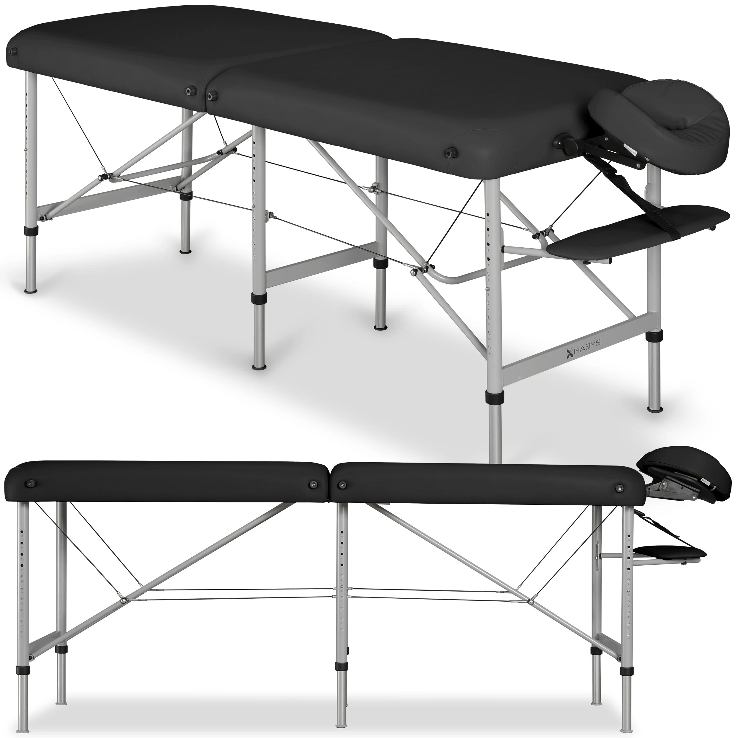 Massage Table Medmal Alu 70 Vinyl Flex K015 Black