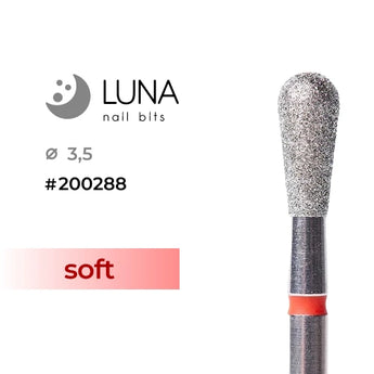 Luna Bits Diamantborr Inverterad Kon Rundad 3,5-8 mm Röd Fine Grit