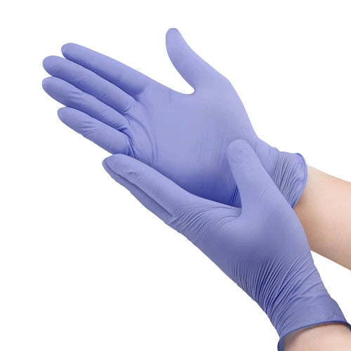 Nitrile gloves, powder-free, size S, purple, 100 pieces, berry®