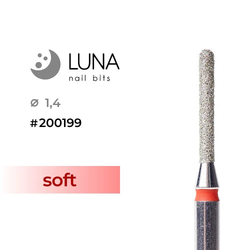 Luna Bits Diamantborr rundad cylinder 1,4-10 mm röd (fin)