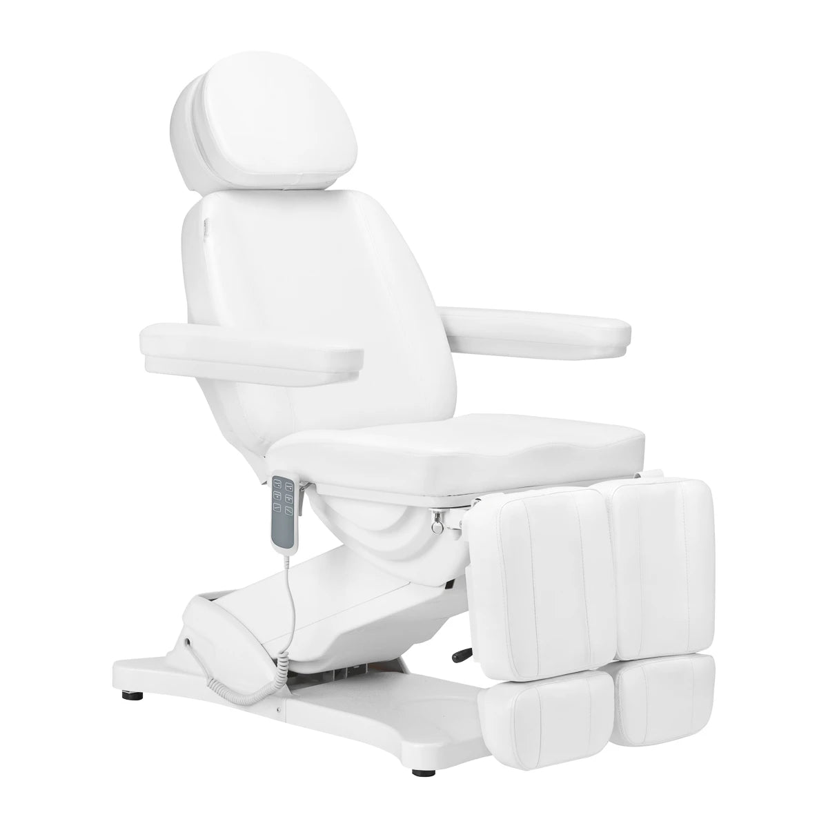 SILLON CLASSIC PEDI fotvårdsstol, 3 motorer, vit med fotavlastning