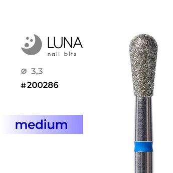 Luna Bits Diamantborr Inverterad Kon Rundad 3,3 mm Blå Grit Case 7
