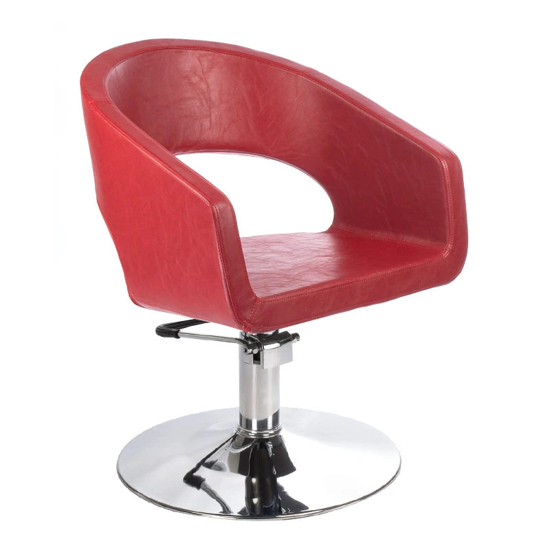 Frisörstol Paolo BH-8821, röd
