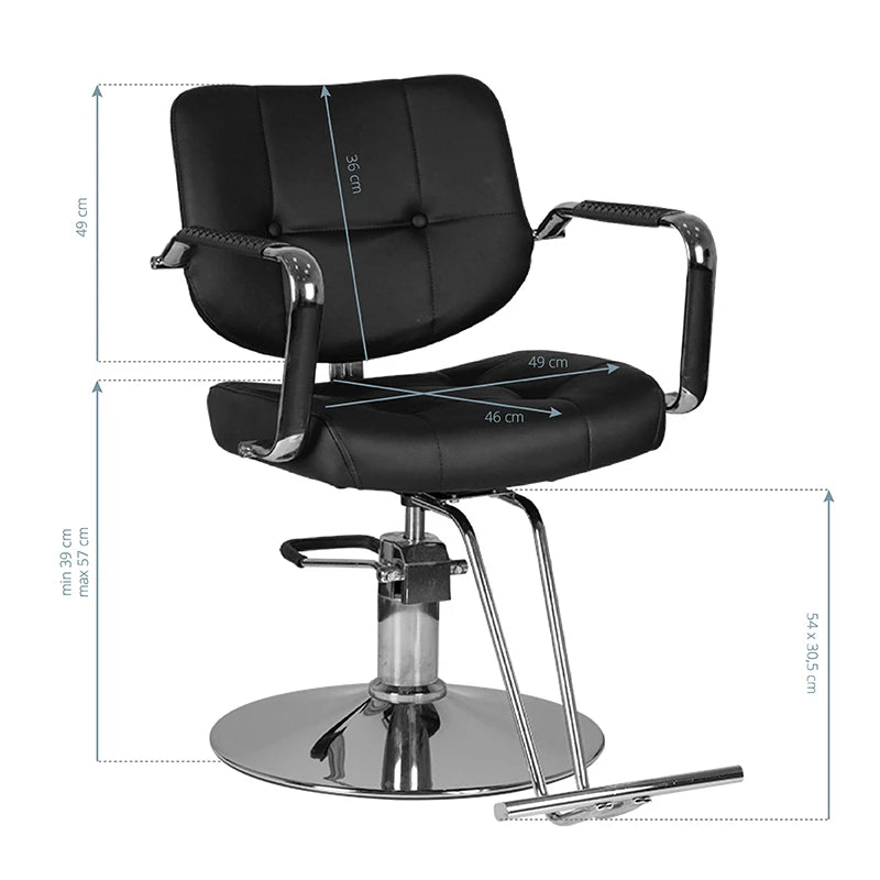 Hairdressing chair Gabbiano Vigo black