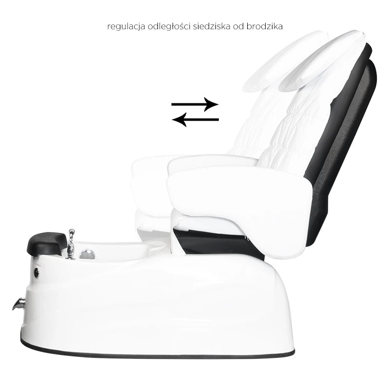 SPA Pedicure Chair AS-122, white with massage function