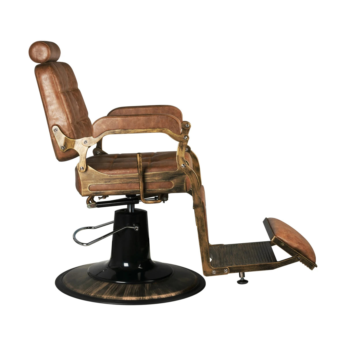 GABBIANO Boss barberarstol Old Leather ljusbrunt