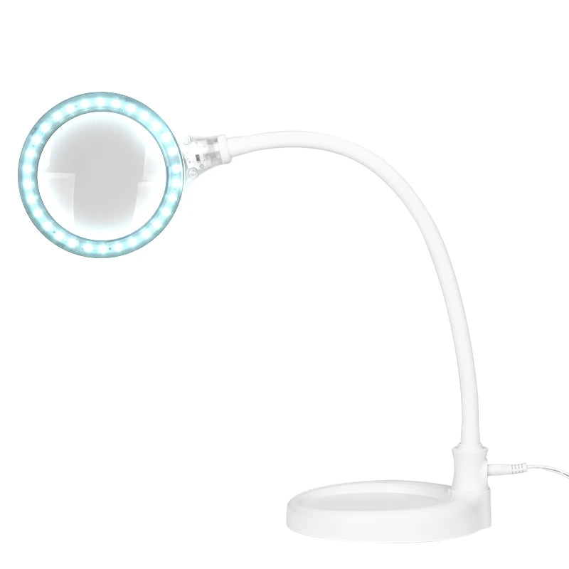 Elegant 2014-2r 30 led magnifier lamp smd 5d with a stand and a clip on the desk