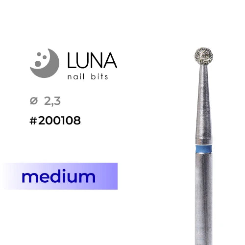 Diamond Ball Drill Bit 2.3 mm, Blue, Medium Grit